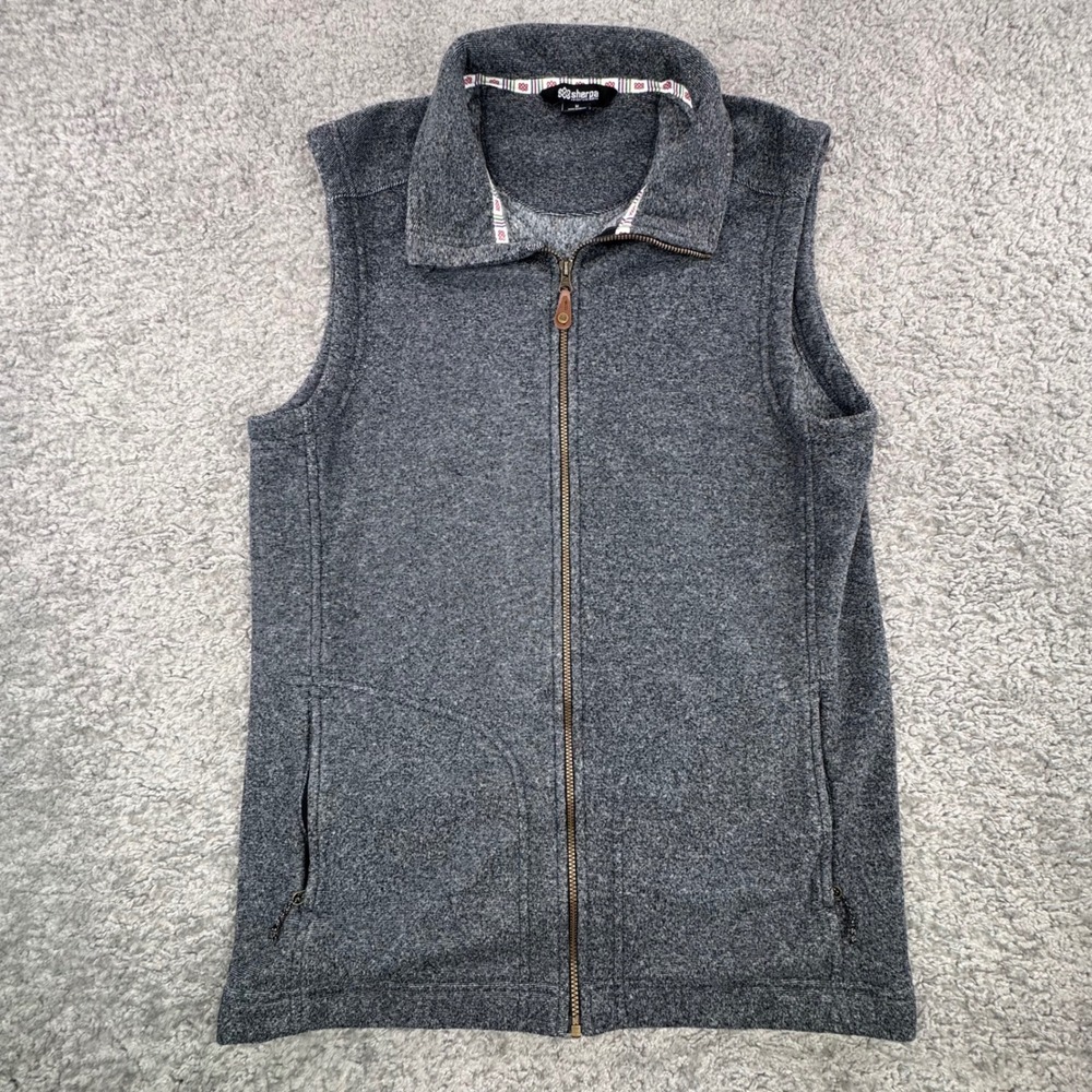 Sherpa Adventure‎ Gear Adult Gray Full Zip Fleece Vest Charcoal Heather Size M